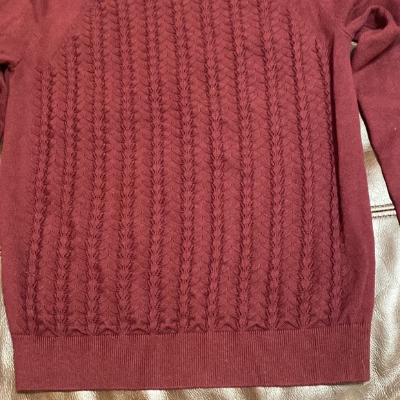 Loft Cranberry Textured XS Sweater - Picture 4 of 10